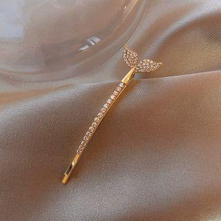 Rhinestone Mermaid Tail Hair Pin As Shown In Figure - One Size