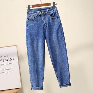 Double-button Harem Jeans