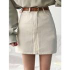 A-line Cotton Mini Skirt