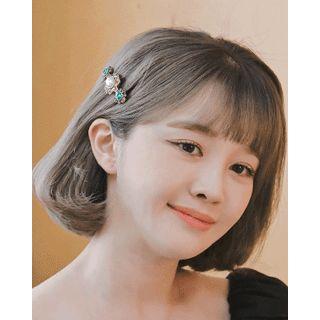 Faux-pearl Antique Hair Barrette