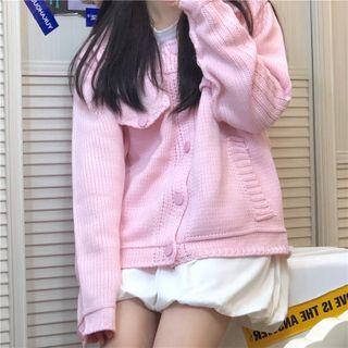 Plain Cardigan / Puffy Plain Mini Skirt