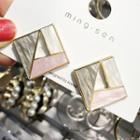 Acrylic Panel Square Earring As Shown In Figure - One Size