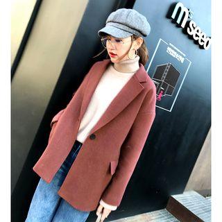 Drop Shoulder Notched Lapel Jacket