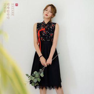 Modern Hanbok Black Skirt Black - One Size