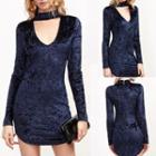 Cut Out Detailed Long Sleeve Dress