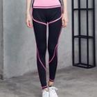 Mock Two-piece Inset Leggings Sports Shorts