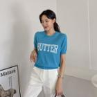 Butter Letter Knit Top