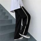 Reflective Straight Cut Drawstring Pants