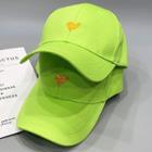 Embroidered Heart Baseball Cap Apple Green - One Size