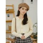 Collared Knit Top Almond - One Size