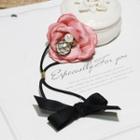 Flower Accent Bow Accent Hair Tie