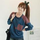 Dotted Yoke Pullover