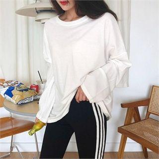 Round-neck A-line Cotton Top
