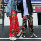 Floral Printed Wide-leg Pants