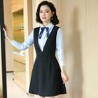 Mini A-line Jumper Skirt / Plain Shirt / Set