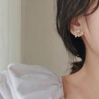 925 Sterling Silver Rhinestone Fringed Earring As Shown In Figure - One Size