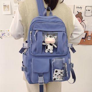 Multi-section Pvc Panel Backpack