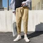 Cropped Ripped Straight-fit Pants
