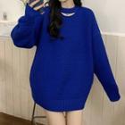 Cut Out Sweater Blue - One Size