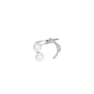 Faux-pearl Tiered Open Ring