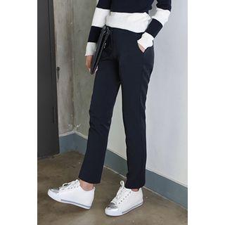 Flat-front Fleece-lined Pants