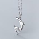 925 Sterling Silver Deer Pendant Necklace S925 Silver - Silver - One Size