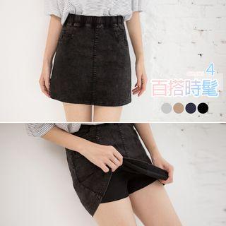 Distressed Mini Tube Skort