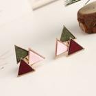Faux Suede Triangle Earring