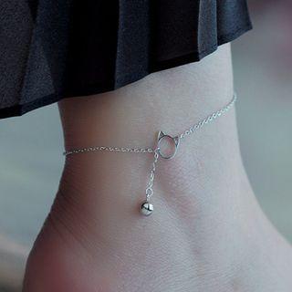 925 Sterling Silver Cat Anklet 1 Pc - Anklet - Silver - One Size