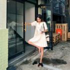 Chelsea-collar H-line Pleat Dress
