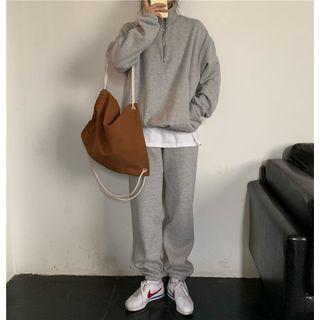Half Zip Pullover / Plain Sweatpants