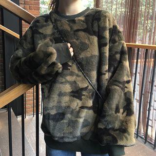 Fleece Camo Sweatshirt