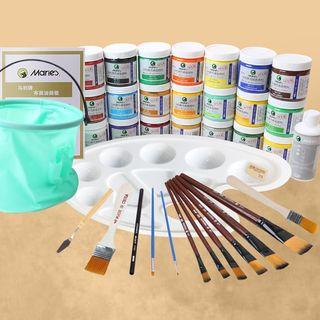 Set: Acrylic Paint / Brush / Palette
