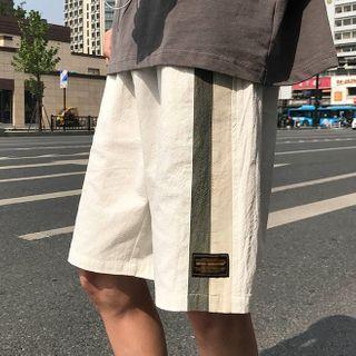 Striped Color Panel Sweat Shorts