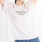 Short-sleeve Cutout Lettering Sports T-shirt