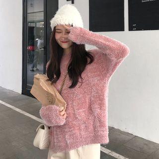 Furry Melange Sweater