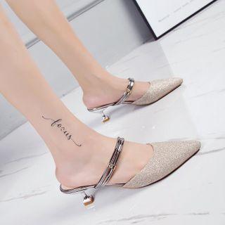 Pointy-toes High-heel Mules