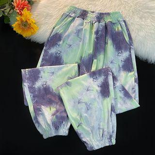 Tie-dye Print Drawstring Sweatpants