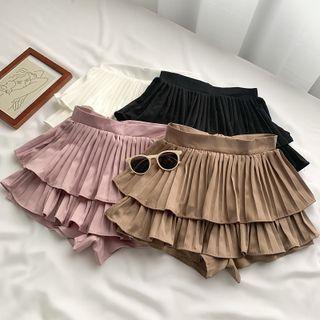 Layered Pleated Skort