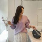 V-neck Pastel Woolen Sweater