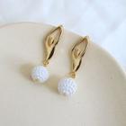 Faux Pearl Alloy Dancer Dangle Earring 1 Pair - Gold - One Size