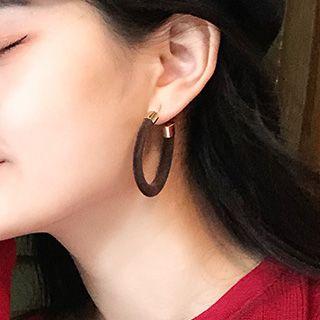 Fabric C Shape Earring