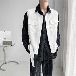 Adhesive-closure Belted Cargo Vest