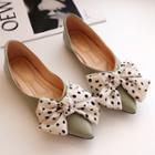 Pointed Dotted Bow Flats