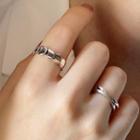 Textured Open Ring Ring - Silver - One Size