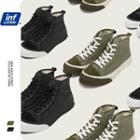 Colorblock High-top Canvas Sneakers