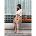 Square-neck Crinkled Top