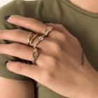 Set Of 4: Ring 0554 - Set Of 4 - Gold - One Size