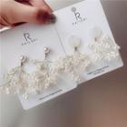 Faux Pearl Branches Fringed Earring