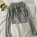 Cutout Slim-fit Crop T-shirt In 8 Colors